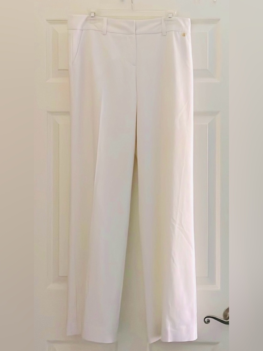 Trina Turk Beautiful Off-White Dress Pants Fully Lined Wide Leg Size 2